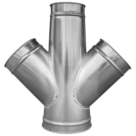 Us Duct Clamp Together Double Branch, 30 deg 16-16-16-16, 16" Dia, Galv, 18 GA RBD16R16R16R16R30.G18